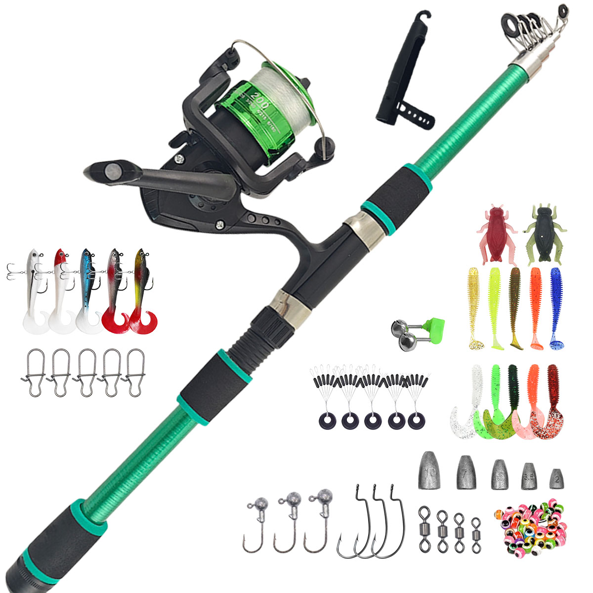 Portable Telescopic Fishing Ro - Fishing Line Spooler recension och pris
