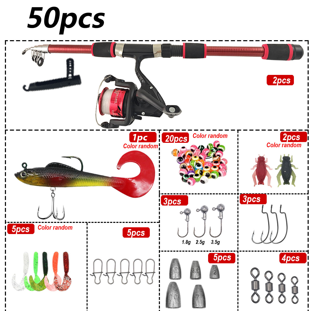 Portable Telescopic Fishing Ro - Fishing Line Spooler recension och pris