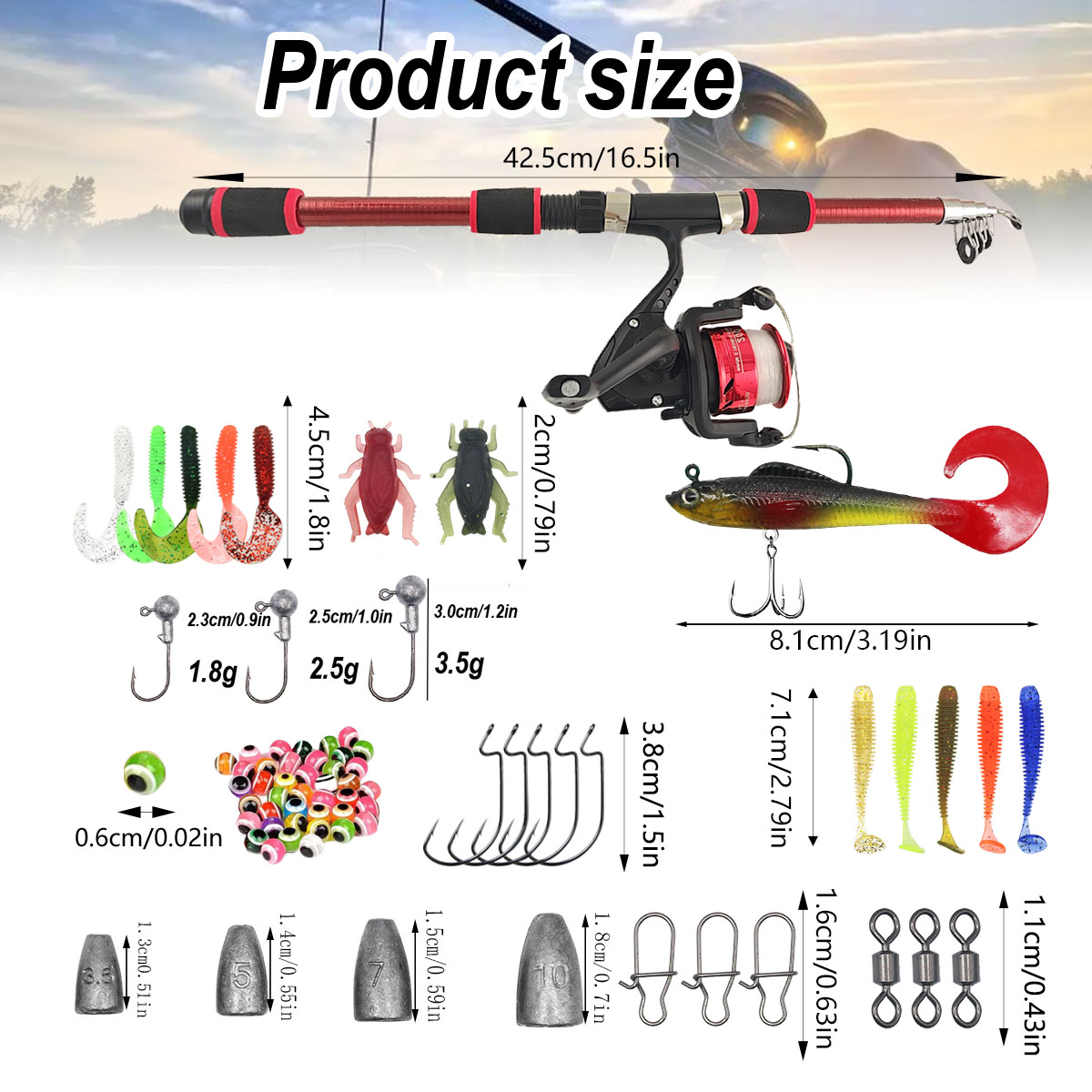 Portable Telescopic Fishing Ro - Fishing Line Spooler recension och pris