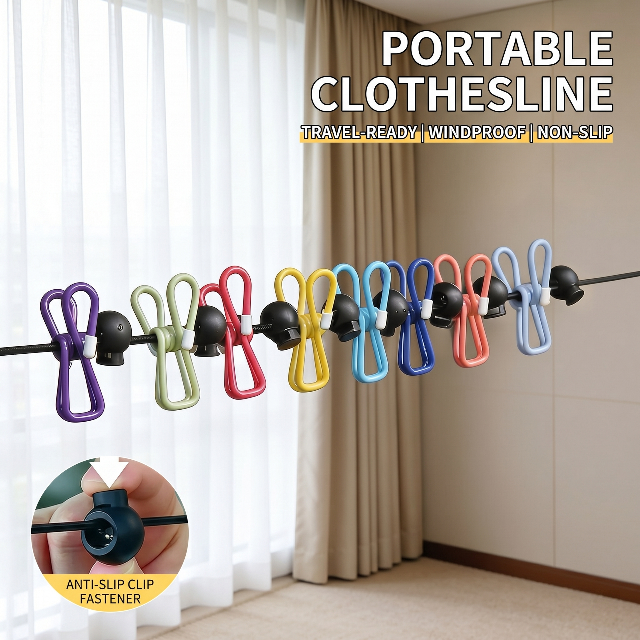 Travel Clothesline Clothes Lin - Tippet Line recension och pris