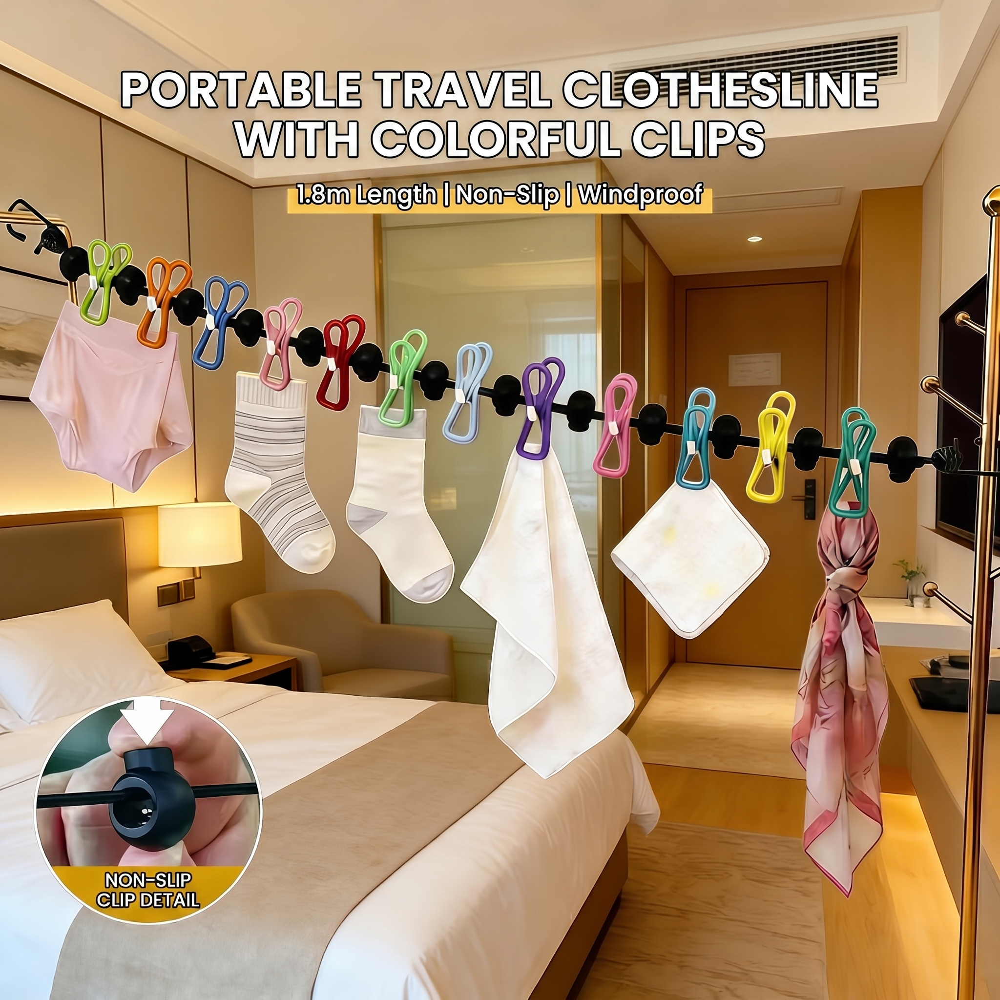 Travel Clothesline Clothes Lin - Tippet Line recension och pris