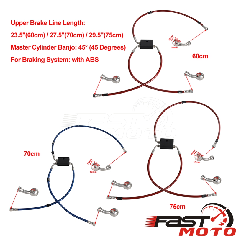 Motorcycle Brake Line Kit ABS  - Braided Line recension och pris